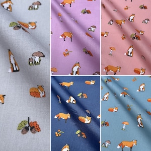 Volpi Design Novità Policotone Stampato Oeko Tex Standard Borse in tessuto morbido Artigianato Bambini Bambini Costumi per la casa Decorazioni / 45" - 114 cm