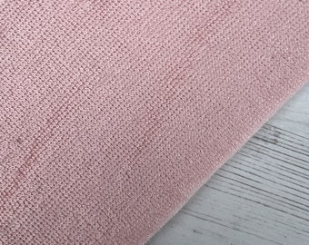 Light Pink Bamboo Towelling Anti-Bacterial Quick Drying Plain Soft Silky Breathable Clothing Oeko Tex Standard Organic Fabric | 60" - 150cm