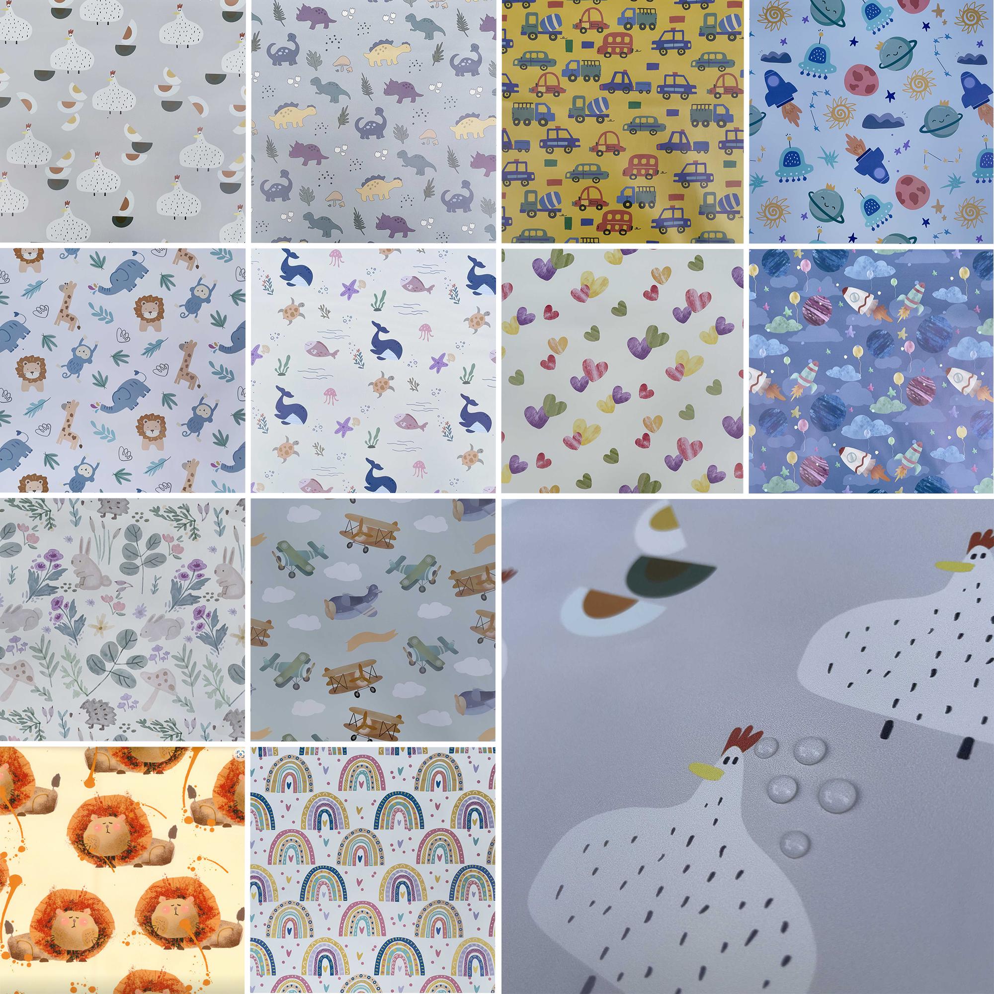 Water Repellent Waterproof 100% PU Stretchy Novelty Prints Rain Coat Capes Shower Curtain Outdoor Soft Fabric Material | 54" - 137 cm Wide