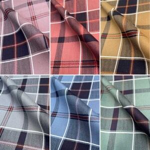 100% Baumwolle Twill Garn Gefärbt Karo Karo Design Kleid Rock Wohndekor Vorhänge Tischdecke Kissenbezüge Stoff Material | 55&quot; - 142 cm breit