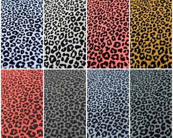 Leopard Skins Printed Cotton Elastane Spandex Stretch Jersey Dress Craft Fabric For Dresses Tops Skirts Leggings Crafts | 55" - 140 cm Wide