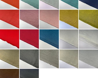 100% Linen Washed Linen Plain Vintage Woven Oeko Tex Standard Fabric for Clothing Handkerchiefs Bedding Home Décor Tableware | 53" - 135cm