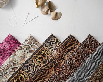100% Cotton Animal Skin Skins Printed Design for Arts Crafts Dress Making Children Kids Home Décor Sewing Projects Fabric | 55" - 140cm Wide