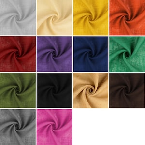 Coloured Hessian Jute Burlap Fabric by the Metre – Rustic Natural Craft Material for DIY, Bunting, Weddings, Upholstery & Decor