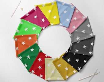 100% Cotton Large Star Twinkle Print Design for Arts Crafts Children Kids Dress Making Home Décor Sewing Projects Fabric | 55" - 140cm Wide