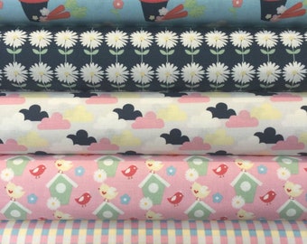 100% Cotton Vegetable Patch Pink Design Fabric Material Crafting Quilting Patchwork Fat Quarter | 44" - 112cm | Sold Per Quarter Metre