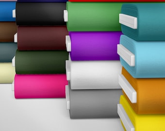 100% Cotton Organic Premium Plain Solid Colours OEKO-TEX Certified Fabric for Crafts Sewing Quilting Patchwork Projects | 44&quot; - 112cm Wide