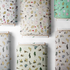 100% Cotton Percale Winnie The Pooh Designer Classic Printed Design Quilting Craft Dress Quality Sewing Fabric Material | 44" - 112 cm Wide