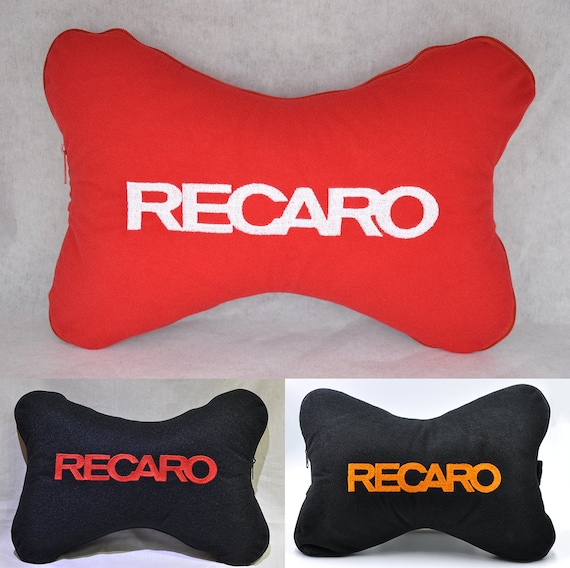 One piece Embroidery Red Bride Racing Logo on Black Soft Headrest Neck Pillow