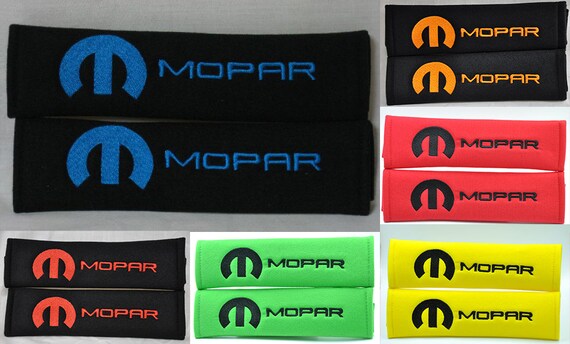 Car Seat Belt Shoulder Pads Covers BMW Motorsport Black Leather Embroidery Logo
