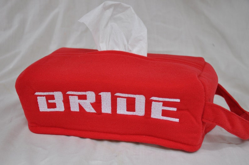 One piece Embroidery Red Bride Racing Logo on Black Soft Headrest Neck Pillow