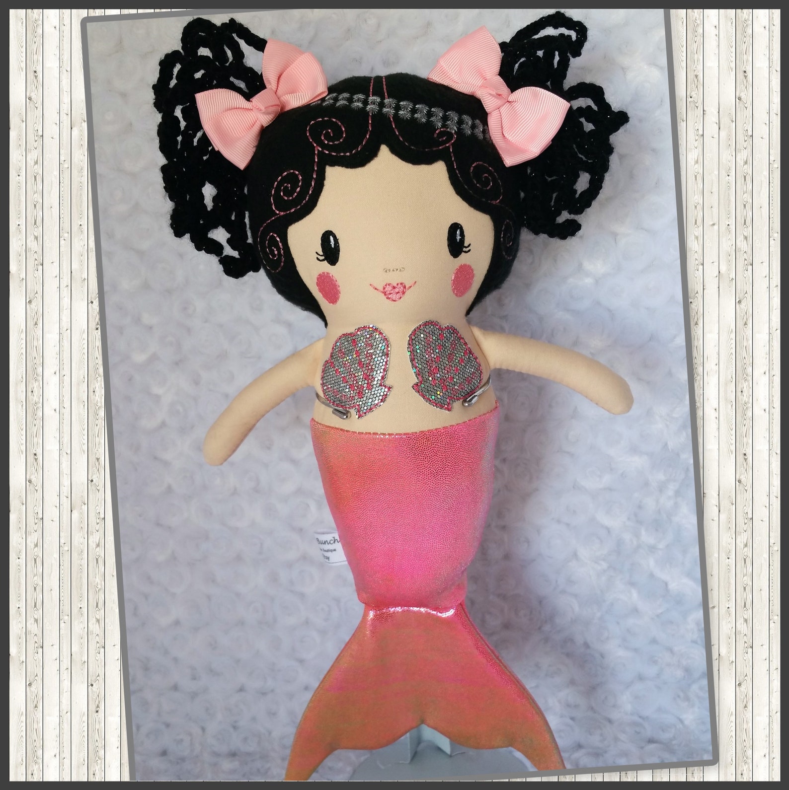 Handmade Rag Doll Mermaid Fabric Doll Custom Order Etsy