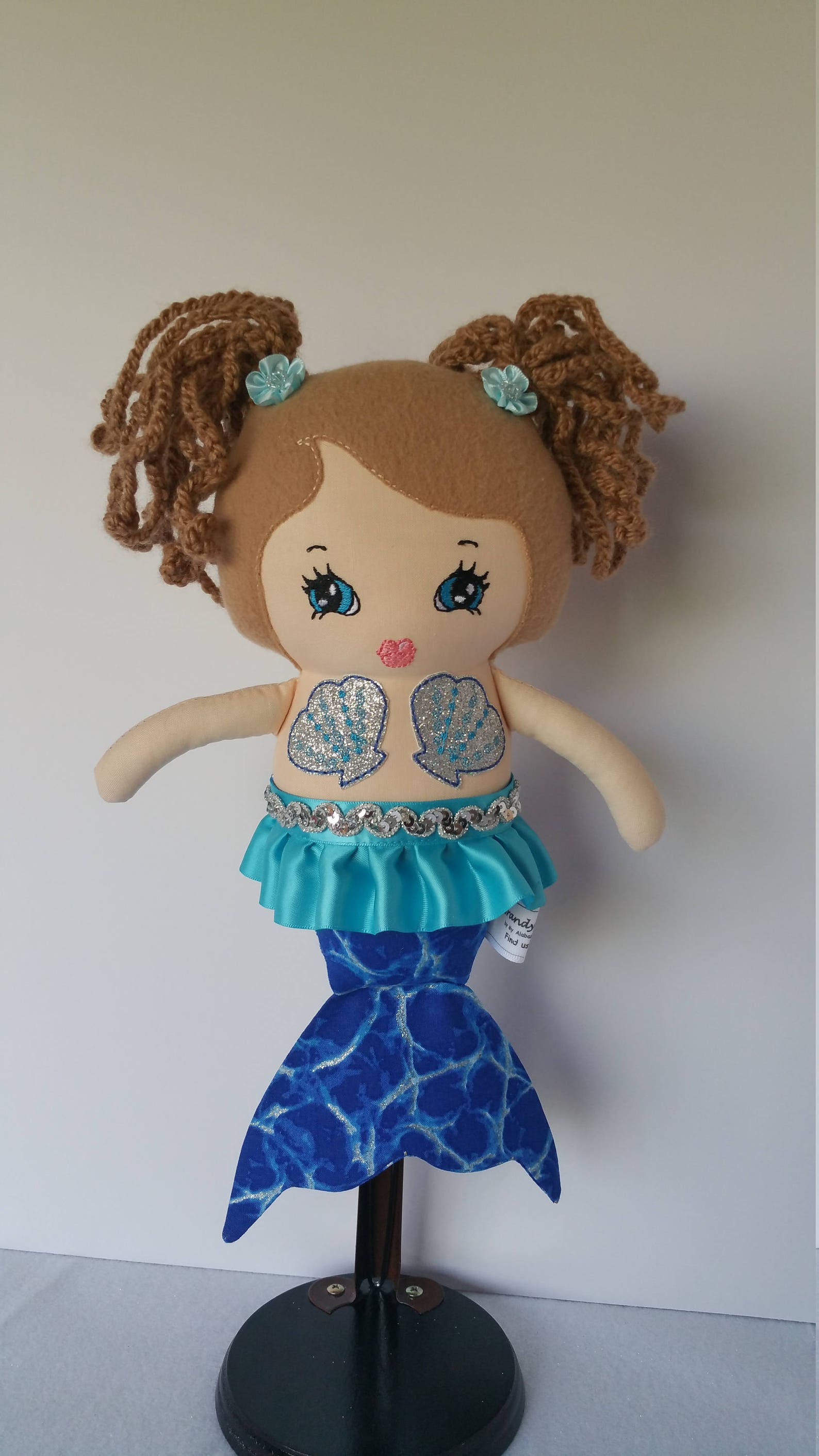 Handmade Rag Doll Mermaid Fabric Doll Custom Order Etsy