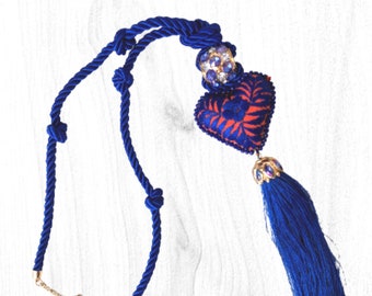 Mexican Embroidered Handmade Necklace, Women's Necklace, Gift for Her