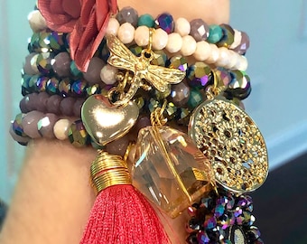 Bracelet Set,  Mexican Jewelry, Handmade Bracelet, Personalized bracelets for Women