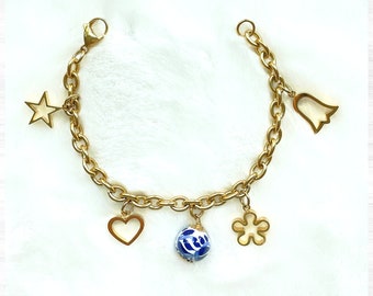 Charm Bracelet, Personalized Charm Bracelet for Women, Custom Bracelet, Unique Bracelet for Women, Jewelry Gifts for Women