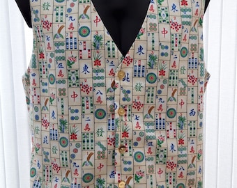 Gilet/gilet symboles chinois Mah-jong