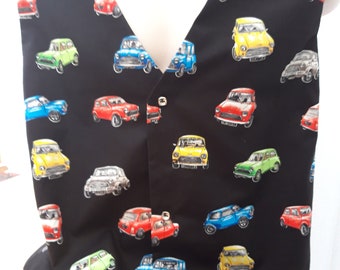 Mini car themed men's waistcoat/vest