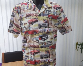 Austin, British cars, scenic men's casual shirt