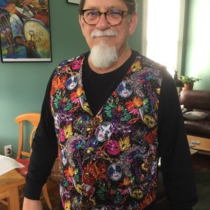 A happy customer from USA wearing his waistcoat/vest