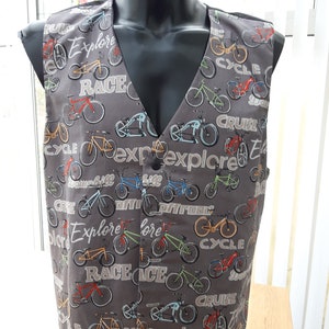 Cycles, cycling themed men's waistcoat image 1