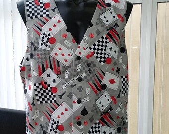 NEW! Playing cards waistcoat vest