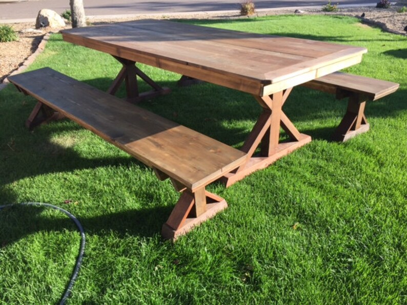 Outdoor Farmhouse Table Etsy