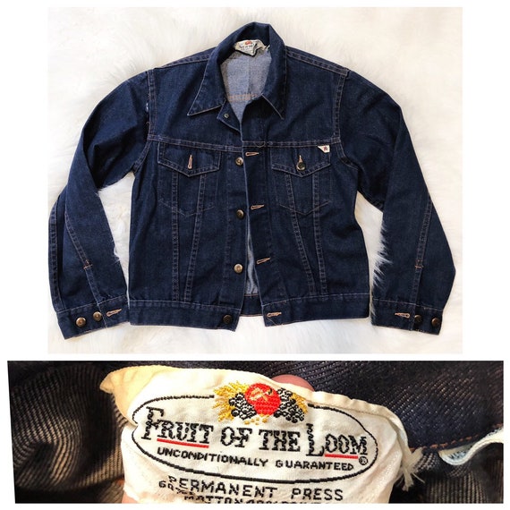 Vintage Fruit of the Loom denim jean jacket