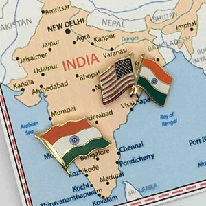 India Flag Pins / Tie Tack / Lapel Pin / Country Flag Pin & Friendship Flag Pin
