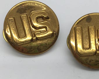 WWII US Military Army Infantry Collar Pins