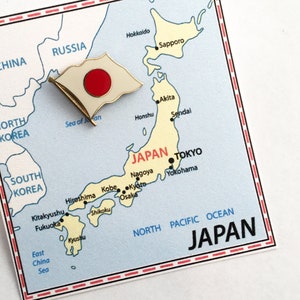 JAPAN Flag Pin / Tie Tack / Lapel Pin / Country Flag Pin
