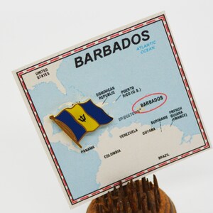 Barbados Flag Pin / Tie Tack / Lapel Pin / Country Flag Pin