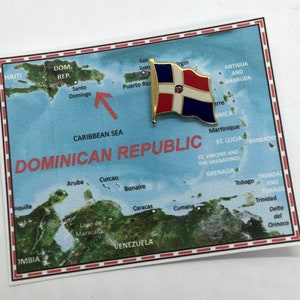 Dominican Republic Flag Pin / Tie Tack / Lapel Pin / Country Flag Pin