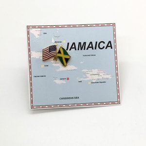 Jamaica & USA Flag Pin / Tie Tack / Lapel Pin / Friendship Flag Pin