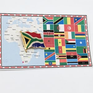 South Africa Flag Pin / Tie Tack / Lapel Pin / Country Flag Pin