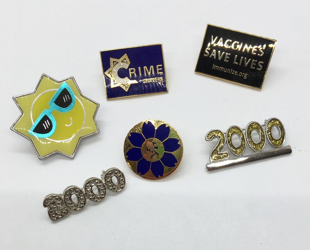 Variety of Lapel Pins, Lot of 6 - Etsy