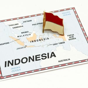 Indonesia Flag Pin / Tie Tack / Lapel Pin / Country Flag Pin