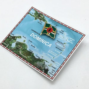 Dominica Flag Pin / Tie Tack / Lapel Pin / Country Flag Pin