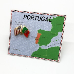 Portugal & USA Flag Pin / Tie Tack / Lapel Pin / Friendship Flag Pin