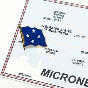 Micronesia Flag Pin / Tie Tack / Lapel Pin / Country Flag Pin