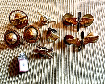 Douglas Aircraft 9 Pin Lot / Vintage Aviation