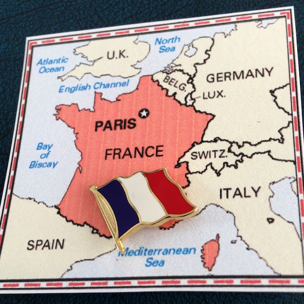 France Flag Pin / Tie Tack / Lapel Pin / Country Flag Pin