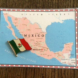Mexico Flag Pin / Tie Tack / Lapel Pin / Country Flag Pin