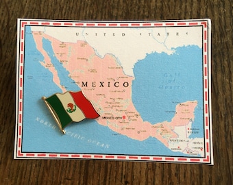 Mexico Flag Pin / Tie Tack / Lapel Pin / Country Flag Pin