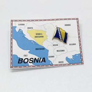Bosnia Flag Pin / Tie Tack / Lapel Pin / Country Flag Pin