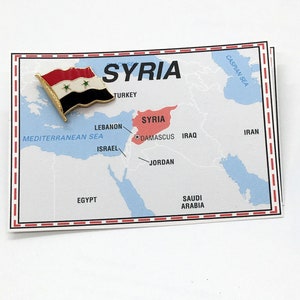 Syria Flag Pin / Tie Tack / Lapel Pin / Country Flag Pin