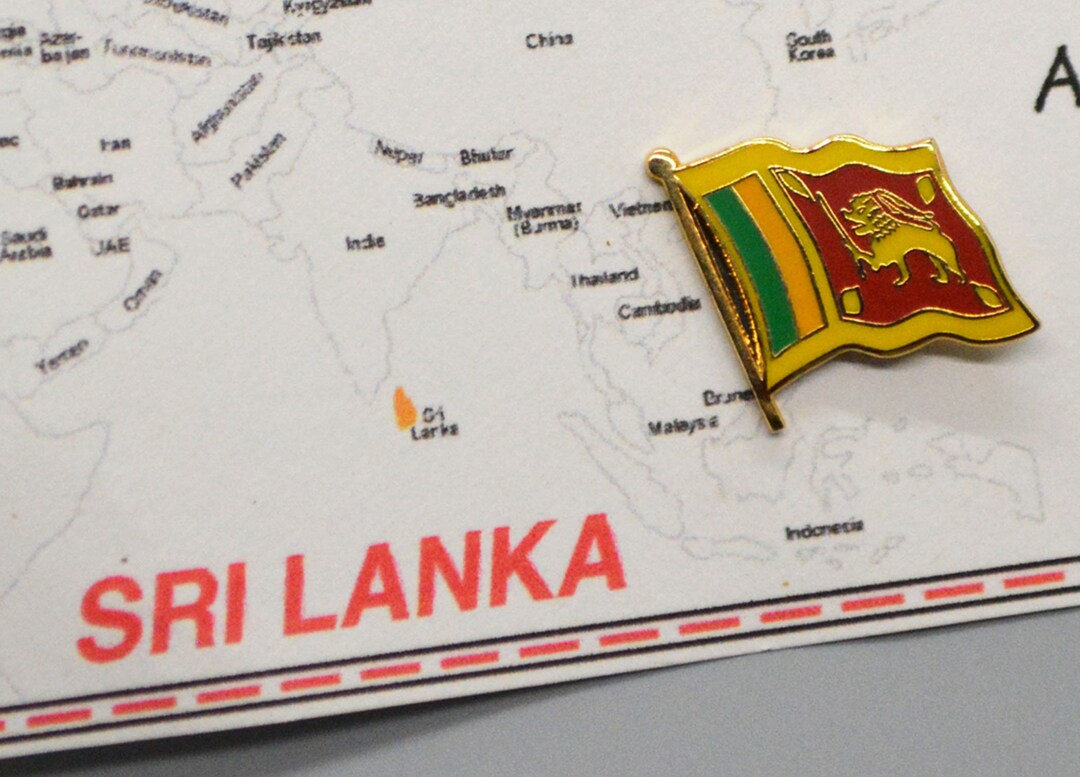 Sri Lanka Flag Pin / Tie Tack / Lapel Pin / Country Flag Pin Etsy