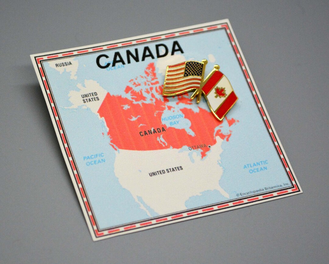 Canada & USA Flag Pin / Tie Tack / Lapel Pin / Friendship Flag Pin - Etsy