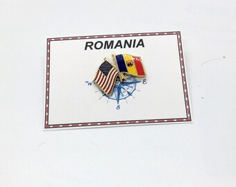 Romania Flag Pin / Tie Tack / Lapel Pin / Country Flag Pin