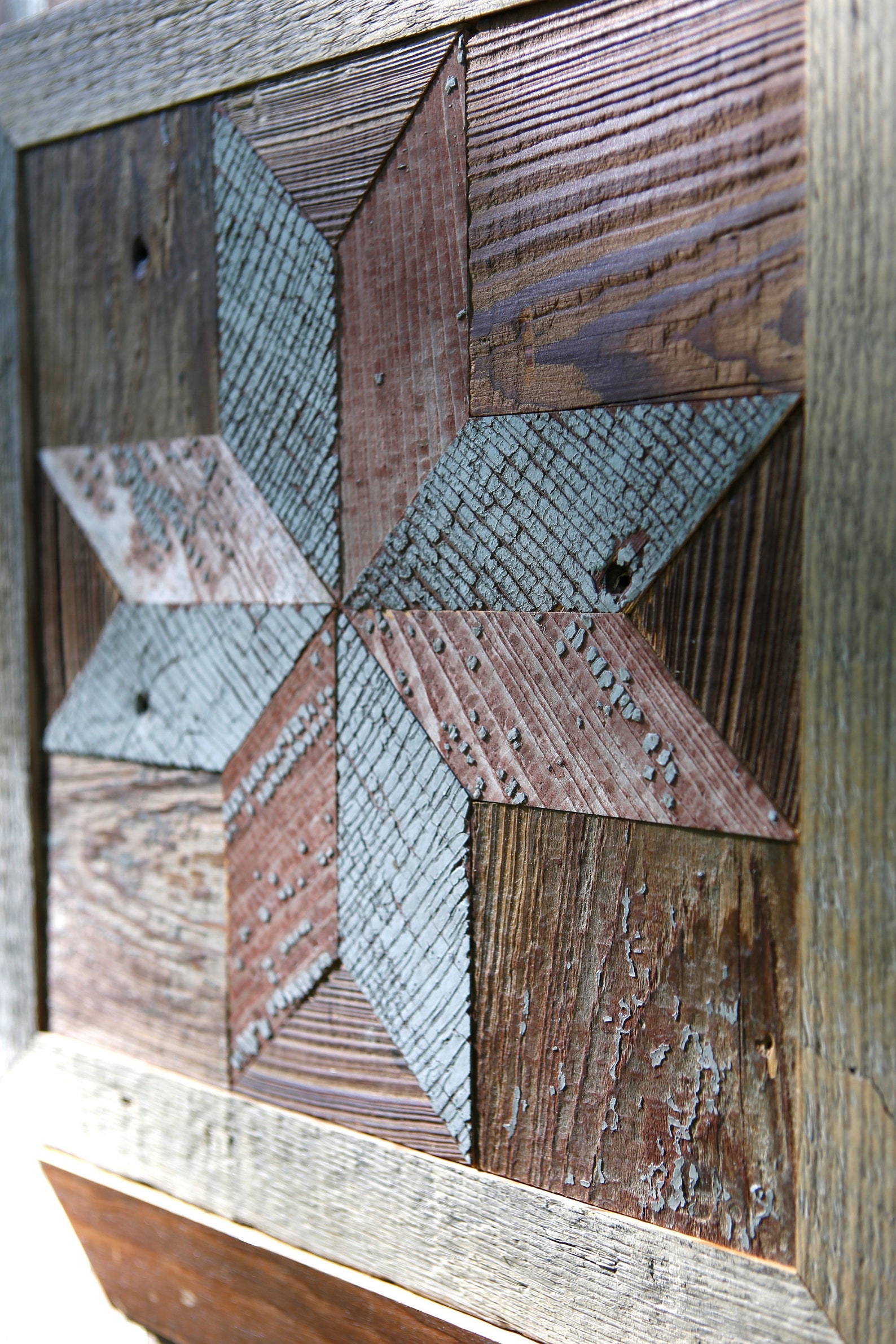Reclaimed Barn Wood Quilt Square / Barn Wood Frame / 15 Etsy
